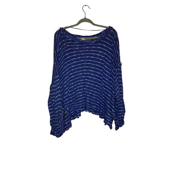 We the Free blue knit oversized top size small - Picture 1 of 7
